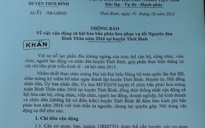 Kiểm điểm Chủ tịch huyện vận động đốt pháo hoa