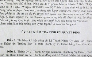 Trưởng Ban Tổ chức Thành ủy “mượn” bằng tốt nghiệp của bạn bị cảnh cáo