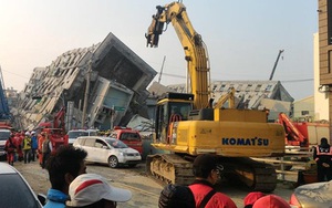 Động đất Đài Loan: Cột chung cư bị sập chứa nhiều can dầu ăn
