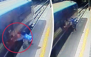 Kinh hoàng: Chen chân lên tàu, người phụ nữ bị kéo lê 9 mét