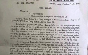 Công an huyện nói về thông báo cảnh giác "bắt cóc, lấy nội tạng"