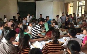 Sinh viên hoảng loạn vì đang học, quạt trần rơi