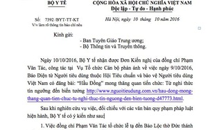Bộ Y tế lên tiếng về clip Vụ trưởng hầu đồng