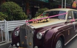 Ngã ngửa với đám cưới sang trọng toàn xe siêu sang Rolls-Royce nhái