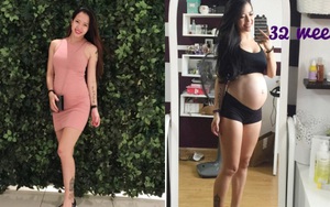 Bà mẹ 9X Việt mang thai 34 tuần khoe dáng nhiều người ghen tỵ