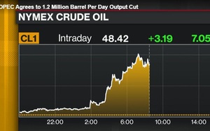 Giá dầu tăng vọt hơn 7% sau khi OPEC quyết định cắt giảm sản lượng