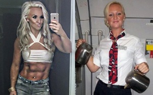 Ai mà ngờ được nữ tiếp viên hàng không xinh đẹp này lại là lực sĩ thể hình cuồn cuộn cơ bắp