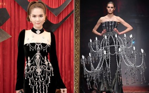 Chiếc đầm "già như mợ" của Ngọc Trinh bị nghi lấy cảm hứng từ Moschino