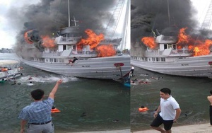 Cháy tàu du lịch ở Quảng Ninh: Tàu tự chìm, 37 du khách an toàn