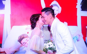 Bã xã Bình Minh vui vẻ khi thấy chồng "cưới" Diễm My