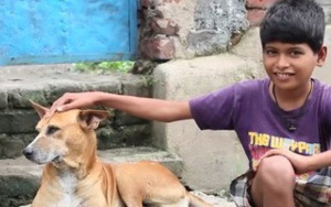 Cậu bé 10 tuổi cả ngày đi lang thang tìm chó cái để bú sữa