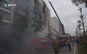 500 người, 24 xe chữa cháy tham gia dập lửa quán karaoke đường Trần Thái Tông