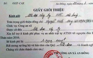 Công an xã xin doanh nghiệp tiền hỗ trợ Tết