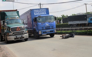 2 người bị kéo lê hàng chục mét giữa xa lộ Hà Nội