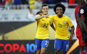 ​Coutinho lập hat-trick, Brazil hủy diệt Haiti