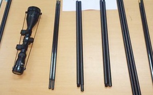 Giấu nòng súng trong bưu phẩm gửi quốc tế