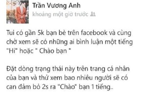 Trào lưu lọc bạn '1 status, 2 giây Chào' đang làm điên đảo cộng đồng mạng