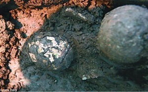 Phát hiện quả trứng 2.000 năm tuổi bên trong ngôi mộ cổ