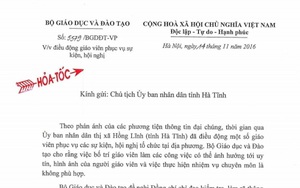 Bộ trưởng GD&ĐT đề nghị Chủ tịch Hà Tĩnh làm rõ vụ điều giáo viên đi tiếp khách