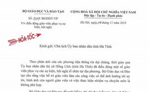 Bộ trưởng GD&ĐT đề nghị Chủ tịch Hà Tĩnh làm rõ vụ điều giáo viên đi tiếp khách