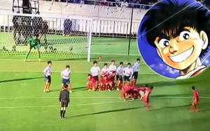 CLIP: Đội bóng Nhật Bản đá phạt "dị" như truyện tranh
