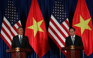 Toàn cảnh cuộc họp báo chung của Chủ tịch nước Trần Đại Quang và Tổng thống Obama