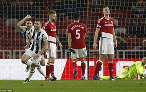 Clip bản quyền Premier League: Middlesbrough 1-1 West Brom