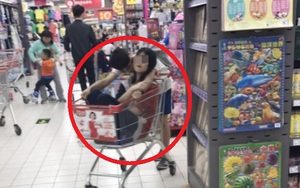 Cử chỉ của hai đứa trẻ trong siêu thị khiến người lớn cũng cảm thấy "nóng mặt"