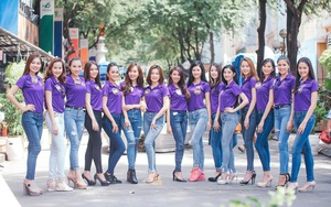 Thí sinh Hoa khôi du lịch Việt Nam 2017 khoe dáng trên phố
