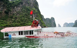 Ba tàu đâm va liên hoàn trên vịnh Hạ Long, một tàu chở 1.300 tấn than bị chìm