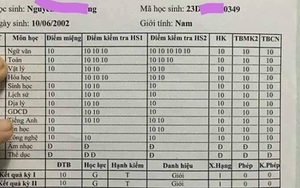 Sự thật về bảng điểm 10 phẩy cả năm gây sốt cộng đồng mạng