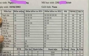 Sự thật về bảng điểm 10 phẩy cả năm gây sốt cộng đồng mạng