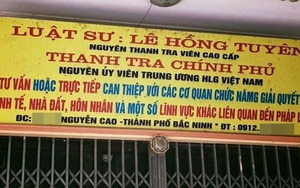 Luật sư trưng biển hiệu "trực tiếp can thiệp cơ quan chức năng"