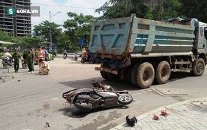 TP HCM: Chở con đi học, người phụ nữ bị xe ben cán tử vong