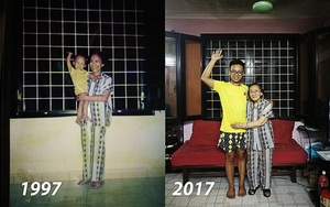 Khoảnh khắc bà - cháu và bộ quần áo sau 20 năm khiến bao người xúc động