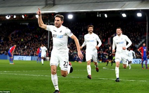 Clip bản quyền Premier League: Crystal Palace 1-2 Swansea