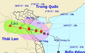 Bão số 2 với tâm bão giật cấp 12 áp sát Thanh Hóa - Hà Tĩnh, gây mưa rất lớn