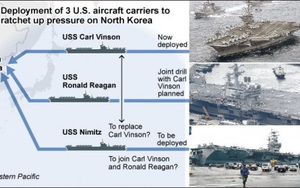 Bất thường khi Mỹ điều tàu sân bay thứ 3 đến Triều Tiên: Sắp có biến cố?