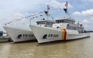 Nhà máy X51 hạ thủy hai tàu kiểm ngư thiết kế KN 3600