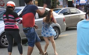 Clip: Nam thanh niên đánh cô gái thô bạo sau va chạm giao thông