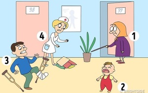 Theo bạn, ai là người cần giúp đỡ ngay lập tức trong bức hình này? Hãy chọn và xem đáp án