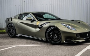 Làm quen với "quái vật" Ferrari F12tdf màu xanh lục nhám tuyệt đẹp