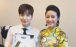 MC Phí Linh khiến fan Kpop ghen tị vì tặng quà cho Leeteuk, chụp ảnh cùng SNSD