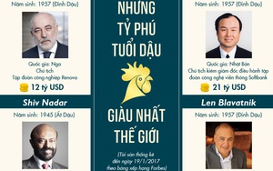 [Infographic] Những tỷ phú tuổi Dậu giàu có nhất thế giới