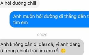 Trào lưu nhắn tin hot nhất Facebook hôm nay: "Cho em hỏi đường nào đến trái tim anh?"