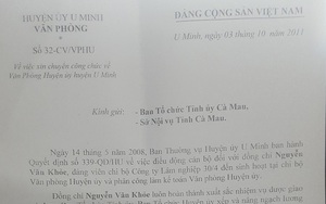 Nhân viên hợp đồng được bổ nhiệm Phó Chánh văn phòng Huyện ủy?