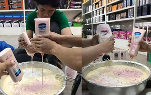 Loạt ảnh sản xuất kem trộn tại gia gây xôn xao mạng xã hội Thái Lan