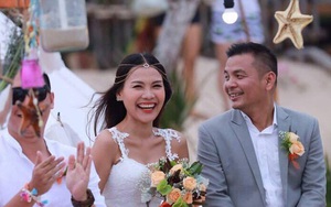 Đám cưới hạnh phúc bên bãi biển của nữ MC tuyển chồng với chú rể tìm được sau 1 tháng