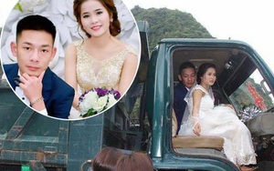 Chào đón con đầu lòng, chú rể chia sẻ lại bộ ảnh kỷ niệm rước dâu bằng xe chở gỗ khiến dân mạng thích thú