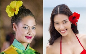 Mặc áo dài và cài dâm bụt giống Hoàng Thùy, người đẹp Fiji 'sáng' nhất Miss Grand 2017